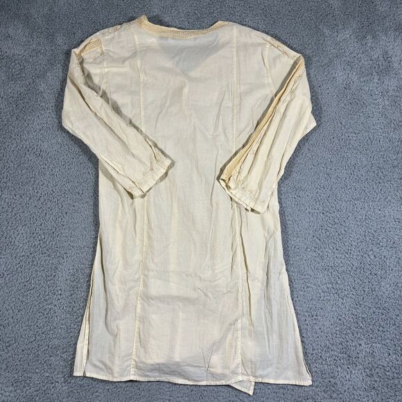 Double Decker BOHO Flowy Embroidered Fairy Whimsical Mini Dress Free Size - Picture 3 of 6